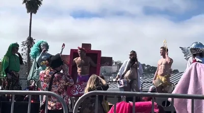 Drag Nun Troupe Hosts Annual 'Hunky Jesus' Costume Contest Featuring Kids' Activities
