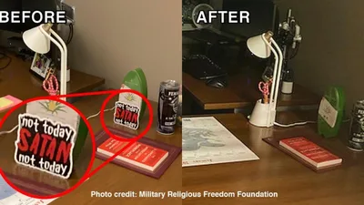 VA Supervisor Removes Anti-Satan Sign from Desk Following Complaint: Report