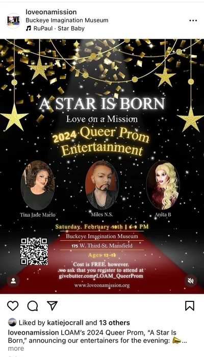 Ohio Children's Museum Cancels 'queer prom' after Flier with Vulgar Drag Performer Names Goes Viral