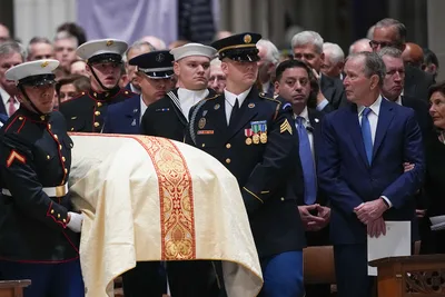 Trump, Vance Snubbed at Cheney Funeral; Bush Eulogizes: 'Handled pressure and took the hits'