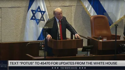 Trump Touts 'age of faith, hope and God' at Israel's Knesset after Hostage Release