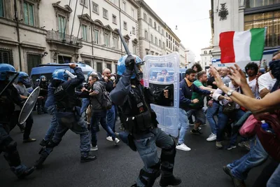 Rome church leaders silent as anti-vax protests turn violent | Crux Now