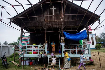 Myanmar Junta Kills 29 Displaced Civilians in Bomb Attack in Kachin