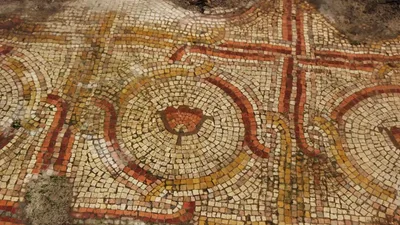 Ancient Floral Mosaic Byzantine Church Floor Uncovered Again after 40 Years