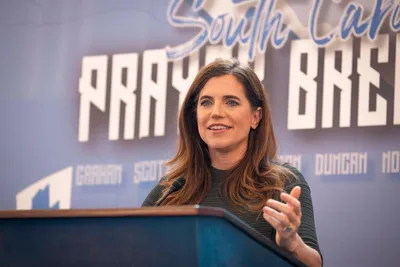 Rep. Nancy Mace Jokes about Premarital Sex with Fiancé at Prayer Breakfast Attended by Her Pastor