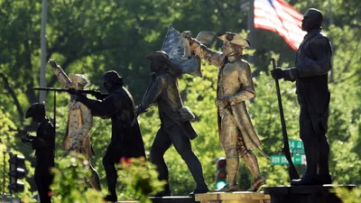 Trump Admin. Adorns DC Plaza Known for Protests with Revolutionary War Statues