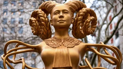 NY Elevates 'Horned' Statue Paying Homage to RBG and Abortion - Critics Say It Looks 'Satanic'