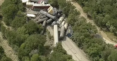No Injuries after 35-Car Train Derailment in Texas
