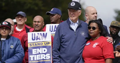 President Biden Visits UAW Picket Line in Michigan