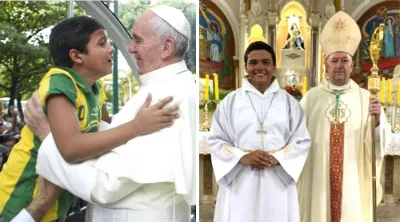 Boy who embraced pope during WYD in Rio is now a young man discerning religious life