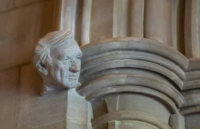 Washington National Cathedral installs stone carving of Holocaust survivor Elie Wiesel