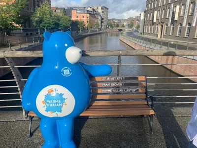 Missionaries offer more than blue bear to encourage Flemish | Baptist Press