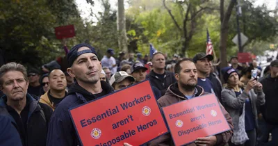 NYC firefighters protest vaccine mandate