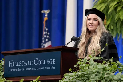 Erika Kirk urges Hillsdale grads to 'live rightly' in commencement speech