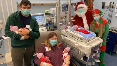 Couple Celebrates Christmas Miracle as Quadruplets Born 7 Weeks Premature