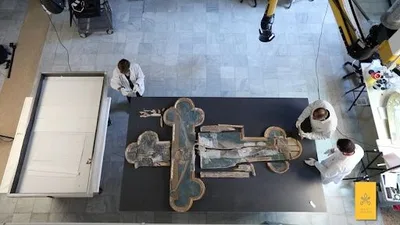 Crushed in an Earthquake, Shattered 15th-Century Cross Restored in Time for Easter