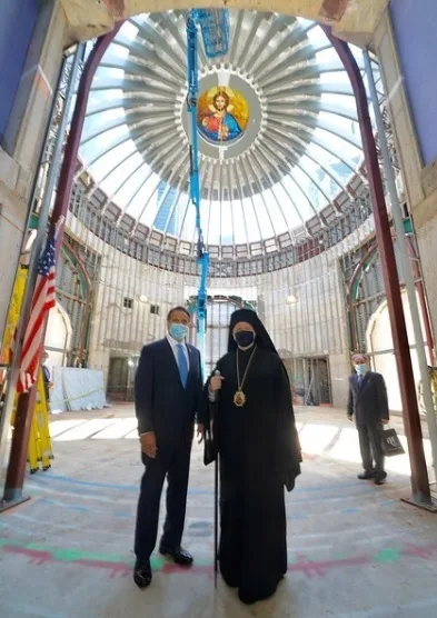 Construction resumes on church destroyed during 9/11; Cuomo presides at ceremony