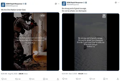 Department of War Quotes Bible on Social Media. Some Link It to Christian Nationalism.