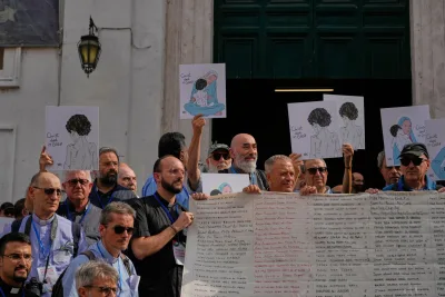 Priests and nuns march to Vatican to demand end to ‘genocide’ in Gaza