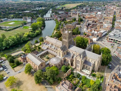 Worcester Cathedral Begins Project to Restore At-Risk Tower Pinnacles