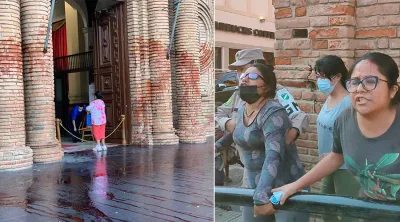 Bolivian archdiocese condemns feminist violence against those protecting churches