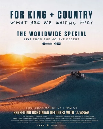 For King & Country host free concert to benefit Ukrainian refugees