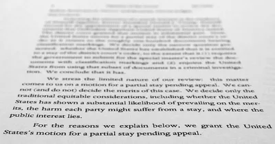 Appeals Court Gives Classified Documents Back to Federal Investigators