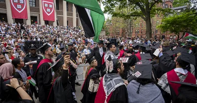 Hundreds stage pro-Palestinian walkout at Harvard graduation