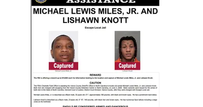 Inmates Who Escaped from a North Carolina Jail Captured More Than 200 Miles Away