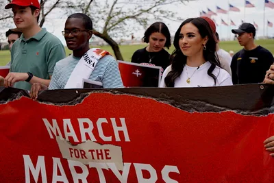'Live a martyr's life': Hundreds march in DC to raise their voices for persecuted Christians