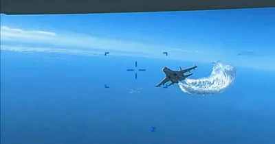 Officials Release Footage of Russia Dumping Fuel on U.S. Drone