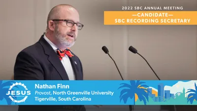 Nathan Finn, provost at North Greenville, to be nominated for SBC recording secretary | Baptist Press
