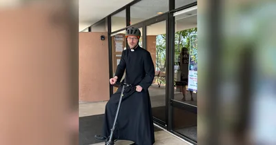 From electric scooter to viral videos, Denver priest finds new ways to evangelize