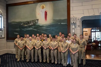Merchant Marine Academy Restores Historic 'Christ on the Water' Painting Removed under Biden