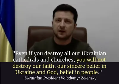 'You will not destroy our faith, our sincere belief in Ukraine and God' - Zelensky to Putin