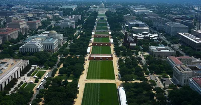 National Mall Grass Vandalized with Vague Threat to Trump