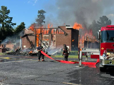Members Praise God in Tents after Fire Destroys Historic Black Church in South Carolina