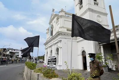 Catholics in Sri Lanka fly black flags to protest perceived government failure to prosecute over Easter attack