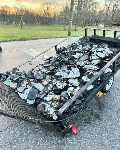 Large Pile of Burnt Bibles Left Outside Church on Easter Sunday