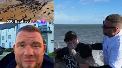 'I Still Can't Believe What God Did!' 550 Baptized in Freezing Waters of England | CBN