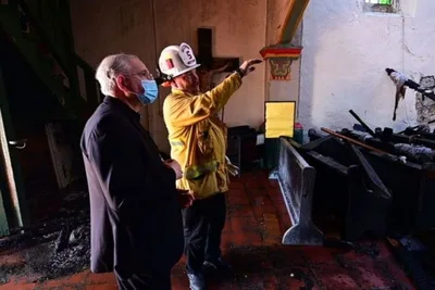 Man charged with arson in connection with Mission San Gabriel fire