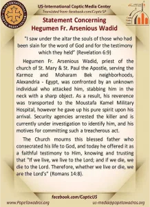 Coptic Orthodox Priest in Egypt Stabbed to Death - Morningstar News