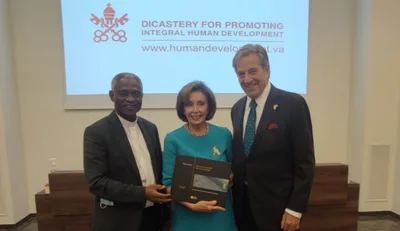 Nancy Pelosi discusses environment, migration, and human rights at Vatican