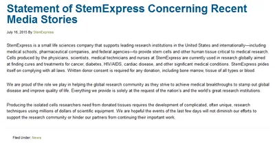 Planned Parenthood Director Accused of 'Selling' Baby Body Parts Names StemExpress Company That Offers Fetal Liver Cells for $24K in Product Catalog
