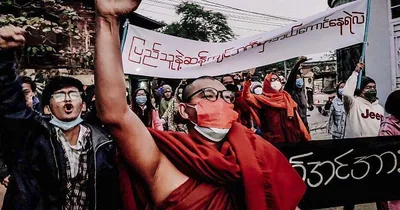 Myanmar marks coup anniversary with arrests, silent protests
