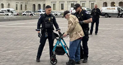 Anti-Trump veterans arrested after charging U.S. Capitol steps