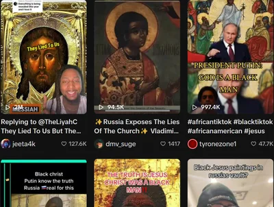 Viral TikTok Videos Claim Putin Shows Jesus as Black in Historic Icons