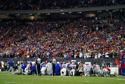Buffalo Bills' Safety Damar Hamlin Collapses on Field, Team Prays as He Gets CPR; Game Suspended