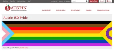 Austin ISD promotes LGBT pride week events with intersex rainbow flag, 'pronoun buttons'