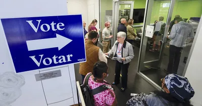 Swing states break early voting turnout records